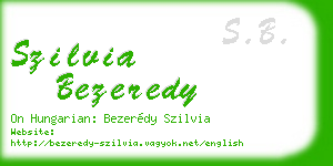 szilvia bezeredy business card